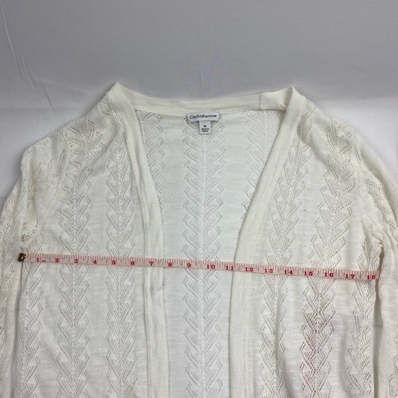 Croft & Barrow- Sweater. White. Medium. Open front . In excellent condition. - Picture 4 of 7